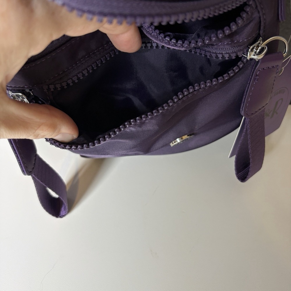 Iris & Rainbow Mini Best Version Crossbody Bag Plum Purple Adjustable Strap NWT - Picture 7 of 11